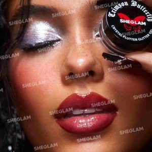 سایه چشم گلیتری کالکشن پروانه زرشکی شیگلم رنگ سفید