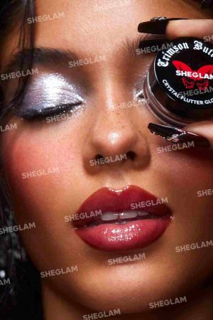 سایه چشم گلیتری کالکشن پروانه زرشکی شیگلم رنگ سفید