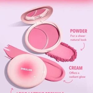 رژگونه کاسه ای دو رنگ شیگلم مدل Cheek 2 Cheek رنگ Pink Springels