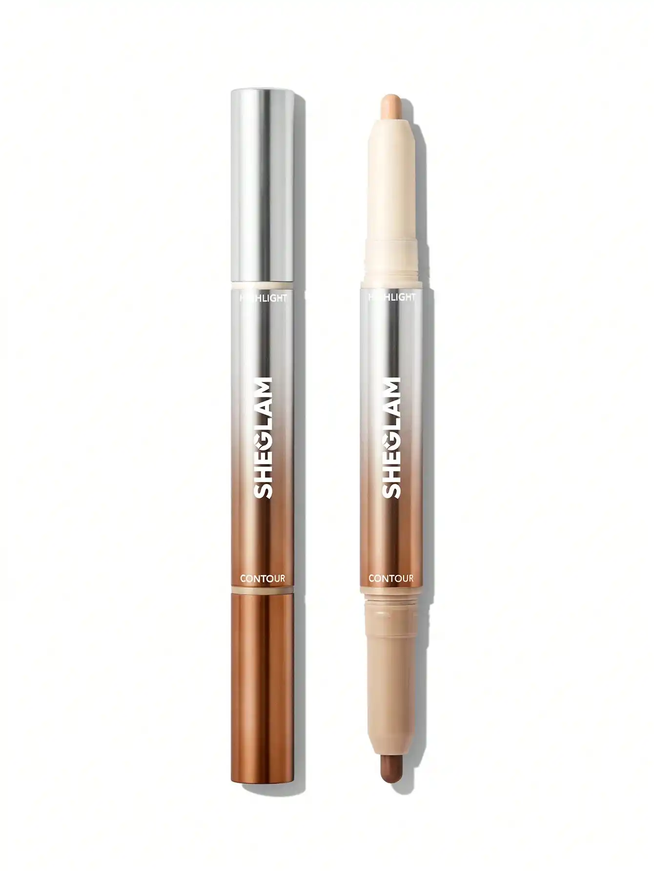 sheglam 2 in 1 contour 5 کانتور و هایلایتر مدادی شیگلم رنگ Chestnut