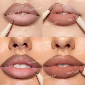 خط لب و رژلب 2 در 1 مدل Glam 101 رنگ Soft Chai