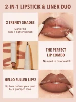 خط لب و رژلب 2 در 1 مدل Glam 101 رنگ Soft Chai