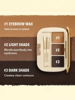 پالت ابرو شیگلم مدل Full-Filled رنگ Dark Brown